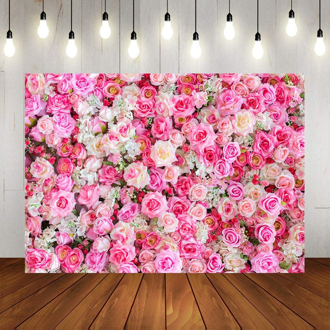 Amazon.co.jp: 3D バラの花 写真背景 ピンク レッド ローズ 写真用背景